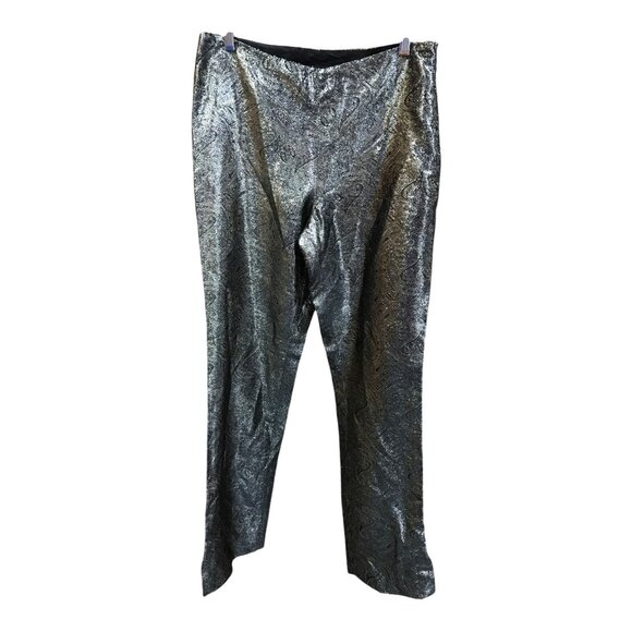 Nicole Miller Gray with Gold Silver Foil Overlay Blazer & Pants - New with Tags‎ - Picture 6 of 9